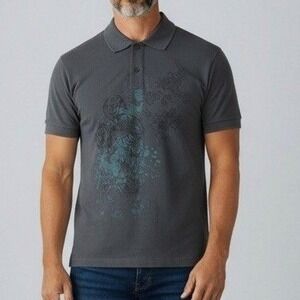 Disneyland Polo Shirt Men X Large Gray‎ Mickey Mouse Walt Disney World Vacation